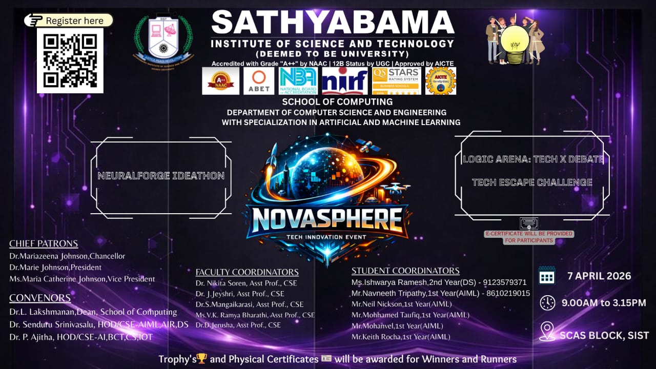 NovaSphere 2026 – Technical Competitions | Ideathon, Tech Debate & Tech Escape Challenge Technical Competitions Poster 